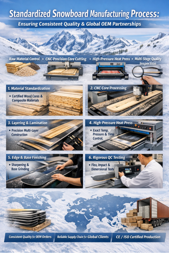 Standardized snowboard manufacturing process-Manlin Sports