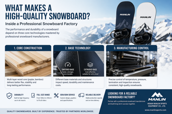 High quality snowboard manufacturing process-Manlin Sports
