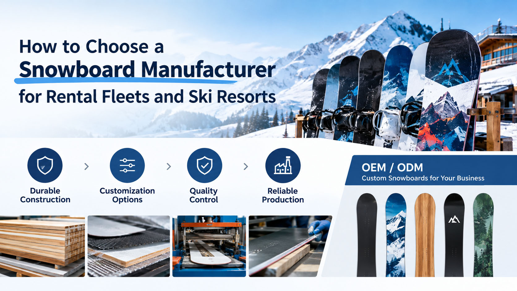Snowboard manufacturer rental fleets Manlin Sports